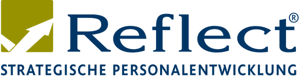 REFLECT Logo mit Claim „Strategische Personalentwicklung"