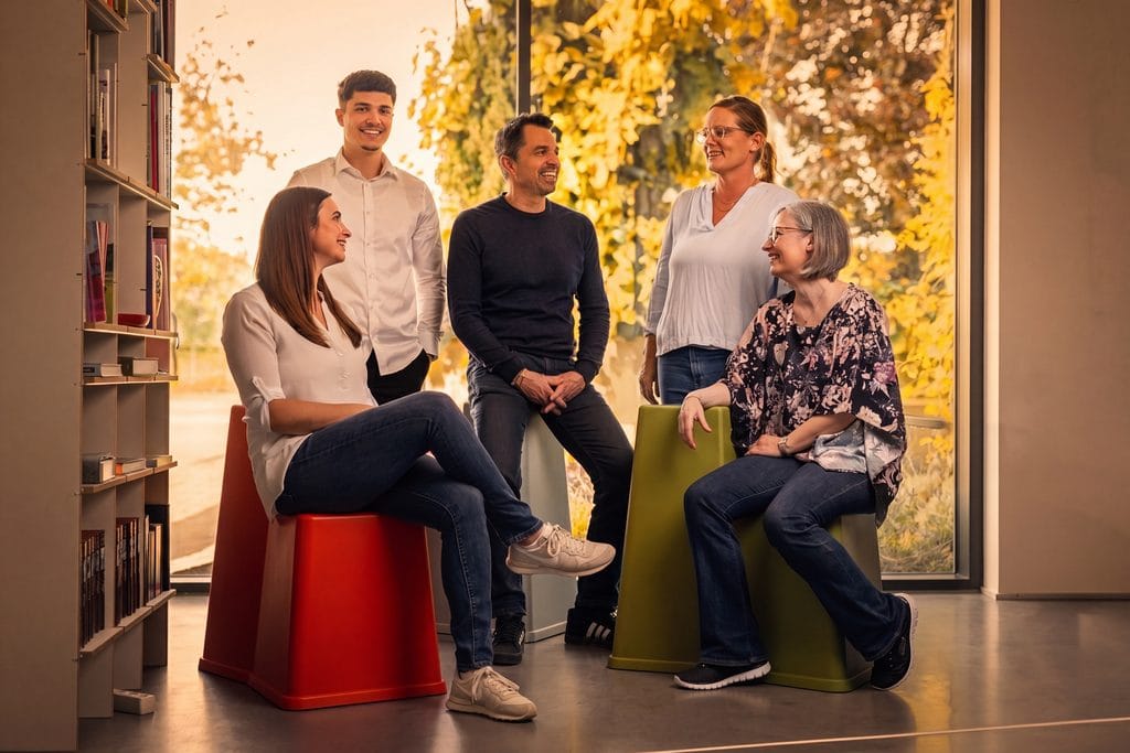 Das REFLECT-Team im lockeren Austausch