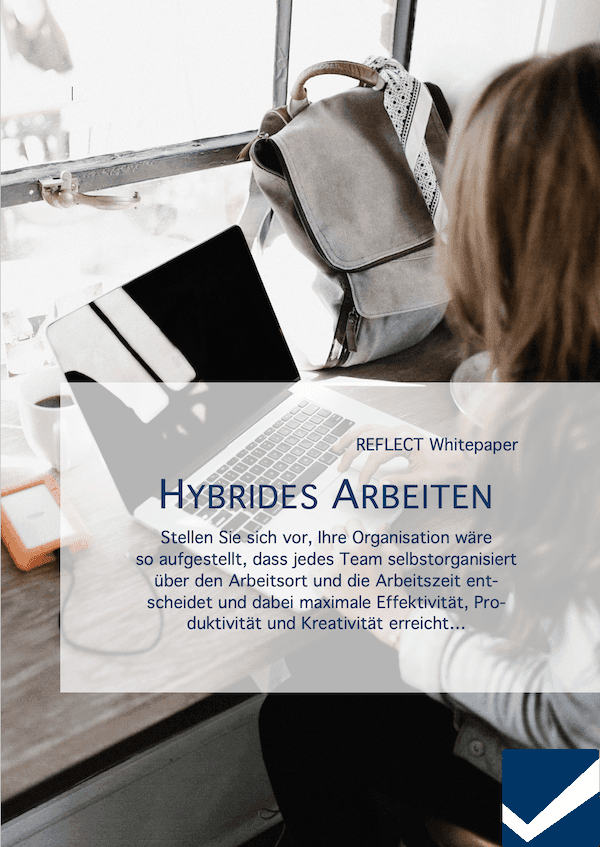 Whitepaper-Cover: Hybrides Arbeiten